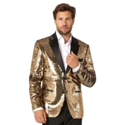 OppoSuits Paljettipikkutakki Briliant Kulta