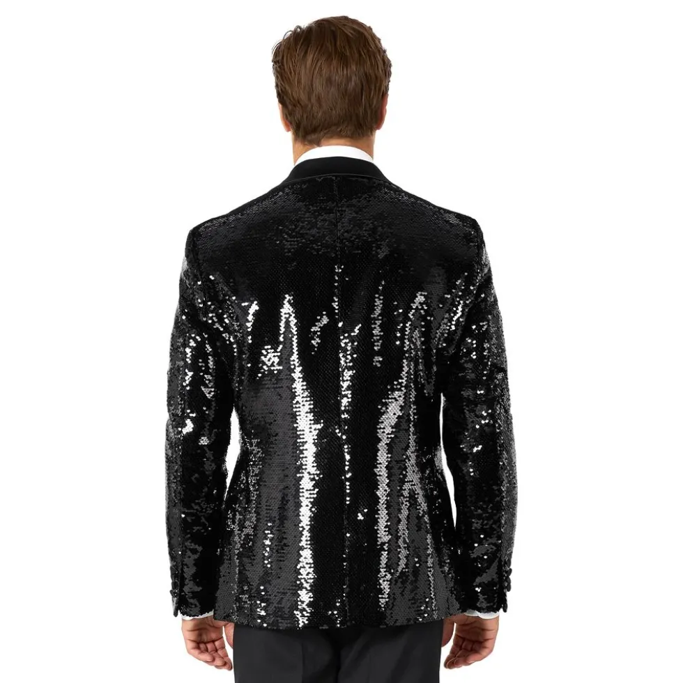 OppoSuits Paljettipikkutakki Briliant Musta