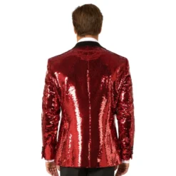 OppoSuits Paljettipikkutakki Briliant Punainen