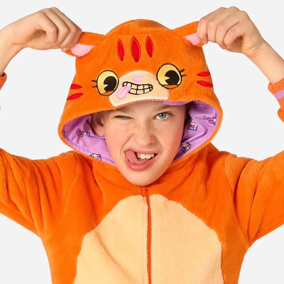 OppoSuits Punainen Kissa Lasten Onesie