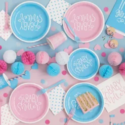 Pahvilautaset Baby Shower Vaaleanpunainen