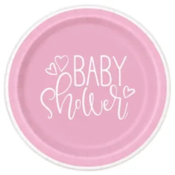 Pahvilautaset Baby Shower Vaaleanpunainen