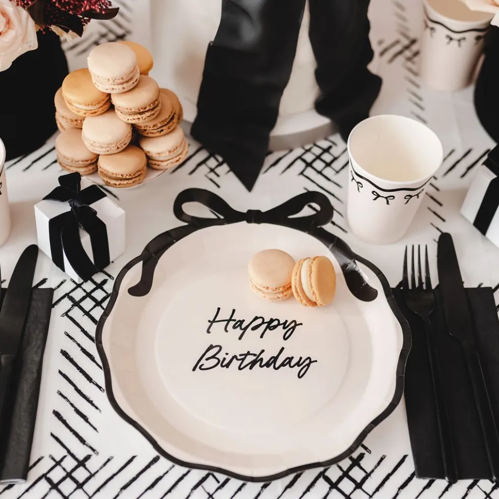 Pahvilautaset Happy Birthday Rosetti