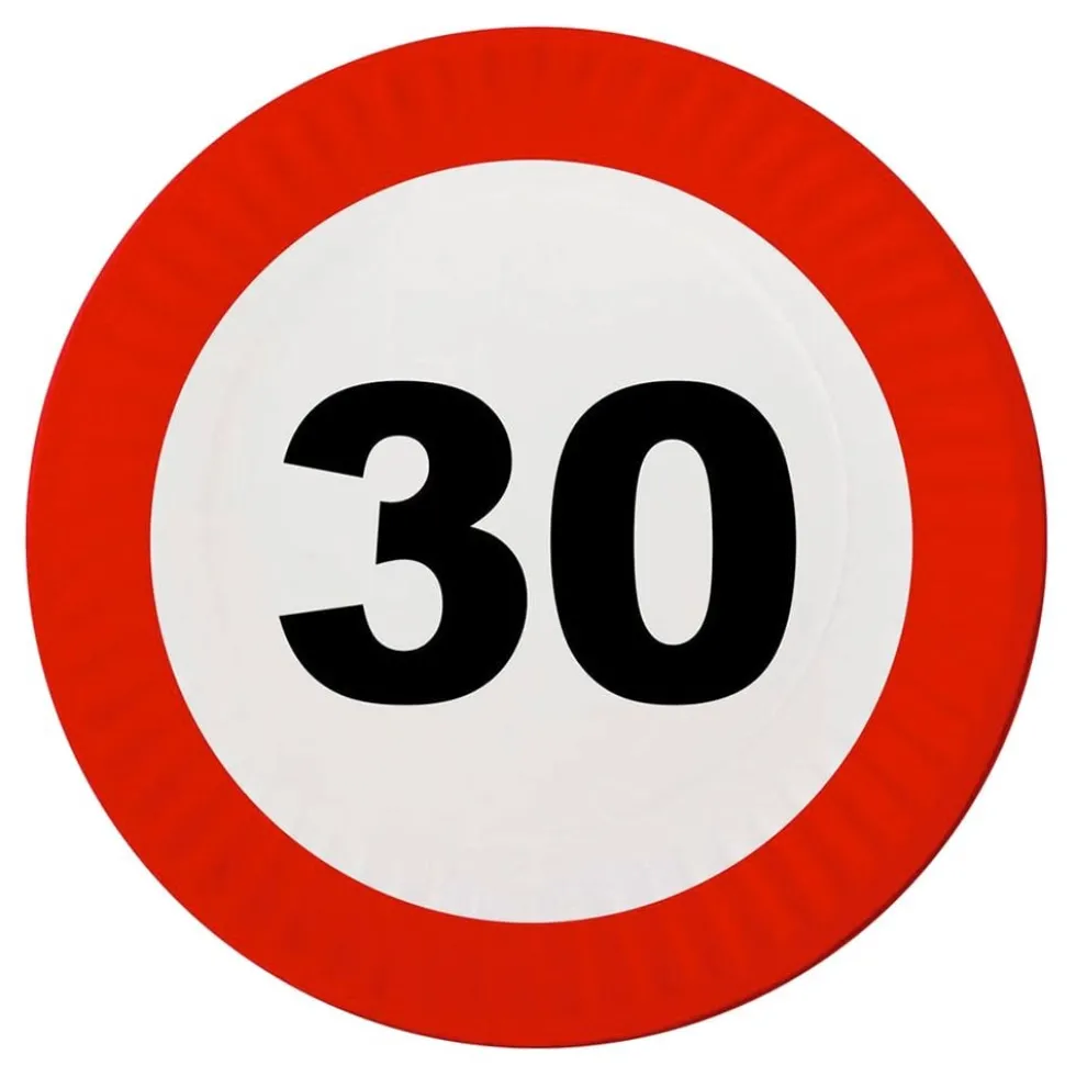 Pahvilautaset Liikennemerkki 30