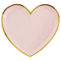Pahvilautaset Sydämenmuotoiset Vaaleanpunainen/Kulta