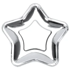 Pahvilautaset Tähti Hopea Metallic