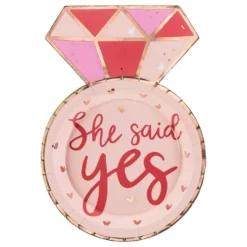 Pahvilautaset Timanttisormus She Said Yes