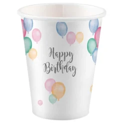 Pahvimukit Happy Birthday Pastelli