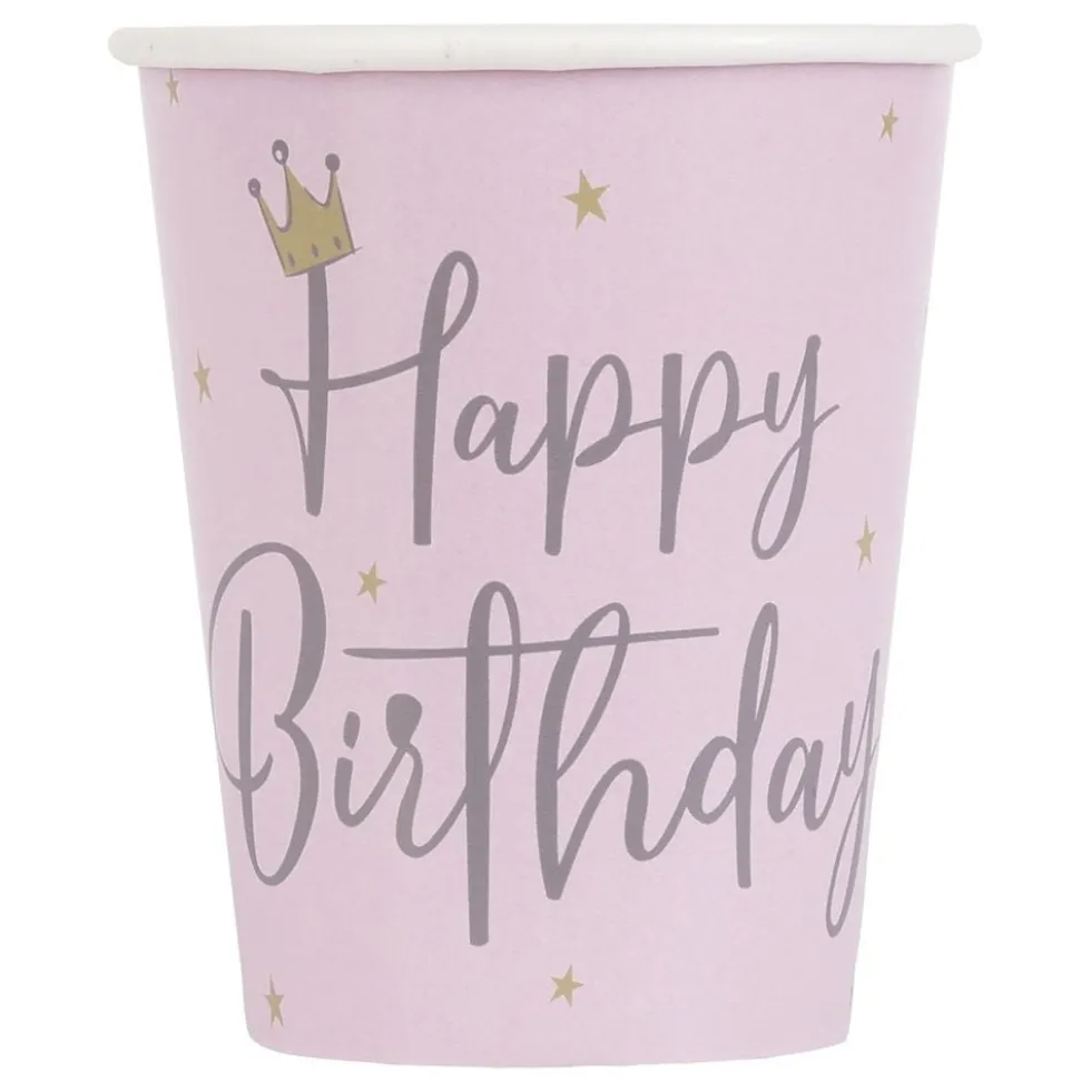 Pahvimukit Happy Birthday Tähdet