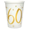 Pahvimukit 60 Kulta/Valkoinen
