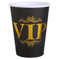 Pahvimukit VIP Musta/Kulta