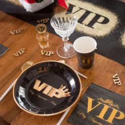 Pahvimukit VIP Musta/Kulta