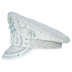 Paljettilippis Bride helmillä