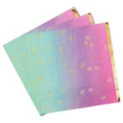 Paperiservetit Ombre Kultafoliolla