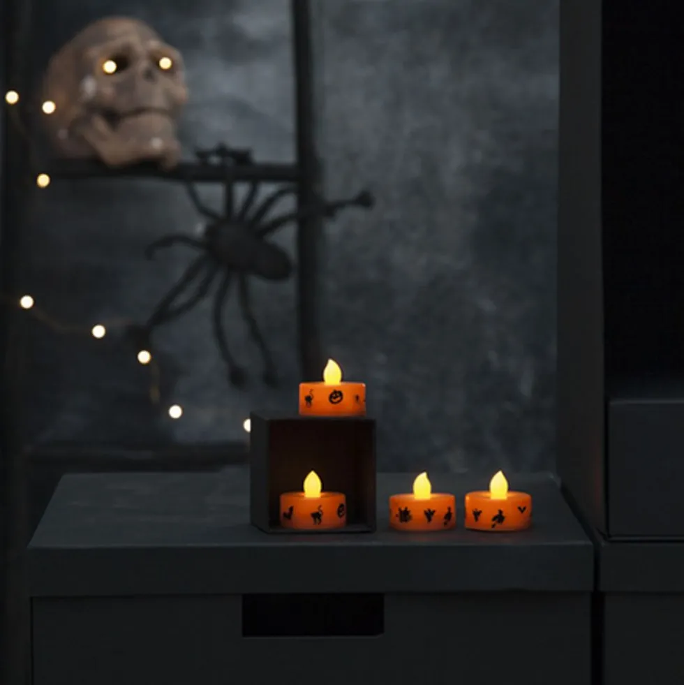 Paristokäyttöiset Tuikkukynttilät Halloween LED