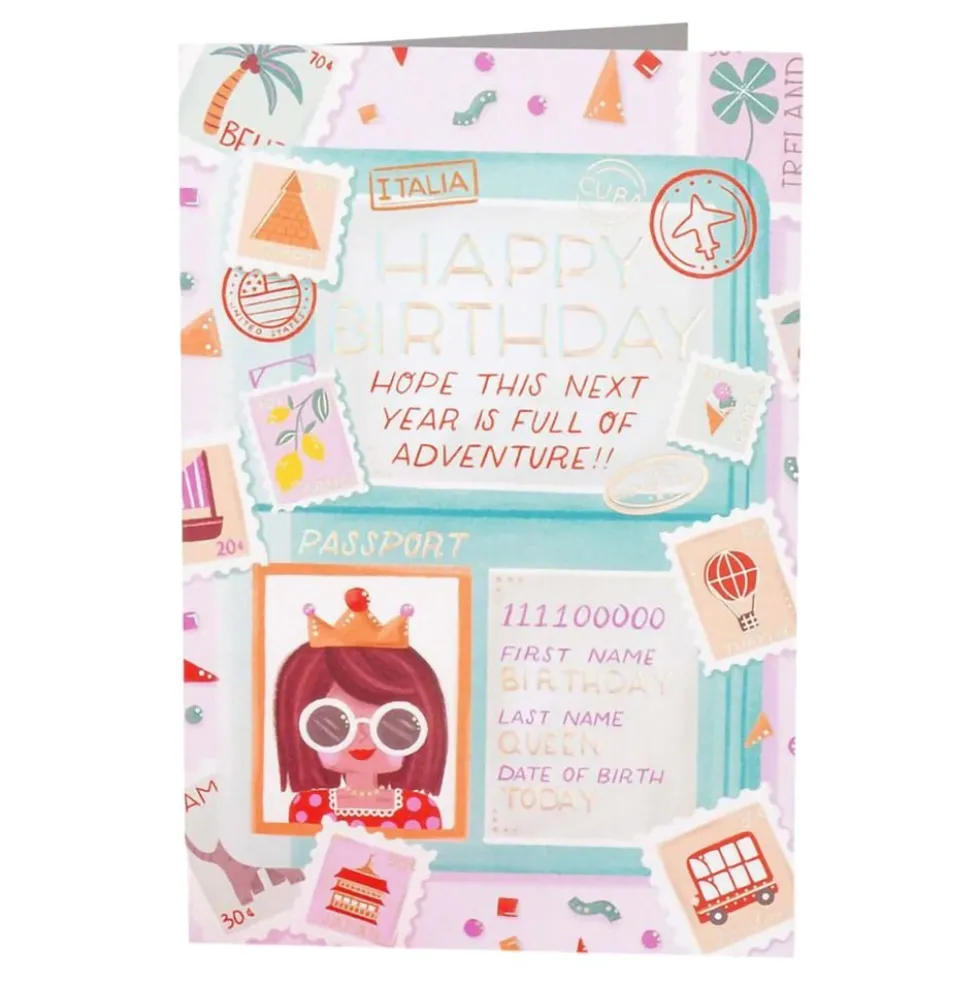 Passport Birthday -syntymäpäiväkortti