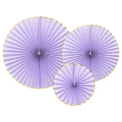 Pastellinvioletit Kultareunaiset Paperiviuhkat