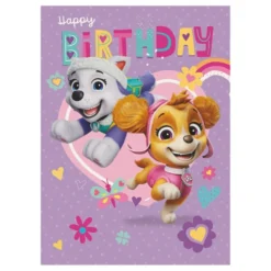 Paw Patrol Syntymäpäiväkortti Lila