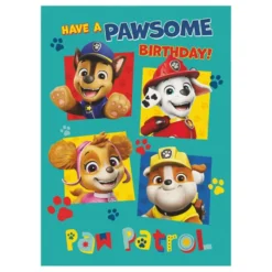 Paw Patrol -syntymäpäiväkortti Vihreä