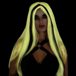 Pimeässä Hohtava Pitkä Valkoinen Peruukki