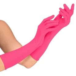 Pitkät Neonpinkit Käsineet