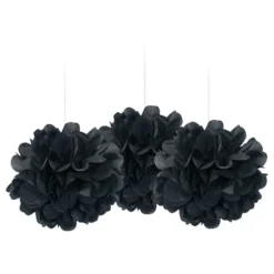 Pom Pom Mini Musta Riippuva Koriste