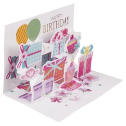 Pop-Up Happy Birthday -kortti ja kirjekuori