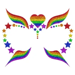 Pride Glitter Itsekiinnittyvä Meikki