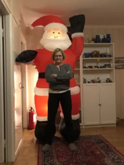 Puhallettava Jättijoulupukki Valolla