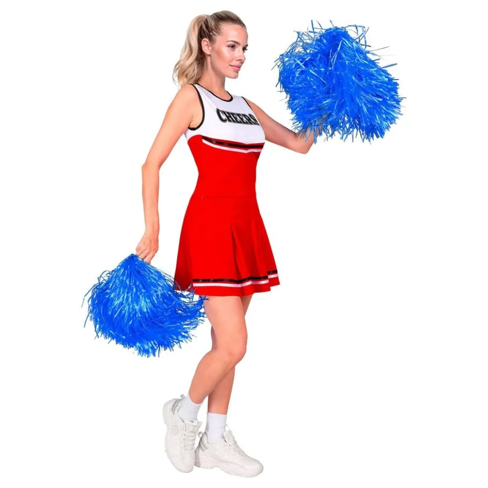 Punainen Cheerleader-mekko Naamiaisasu