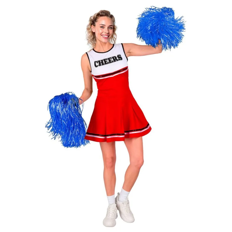 Punainen Cheerleader-mekko Naamiaisasu