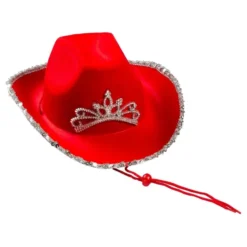 Punainen Cowboyhattu Tiaralla