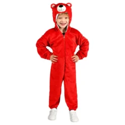 Punainen Nalle Vauvan Onesie Naamiaisasu