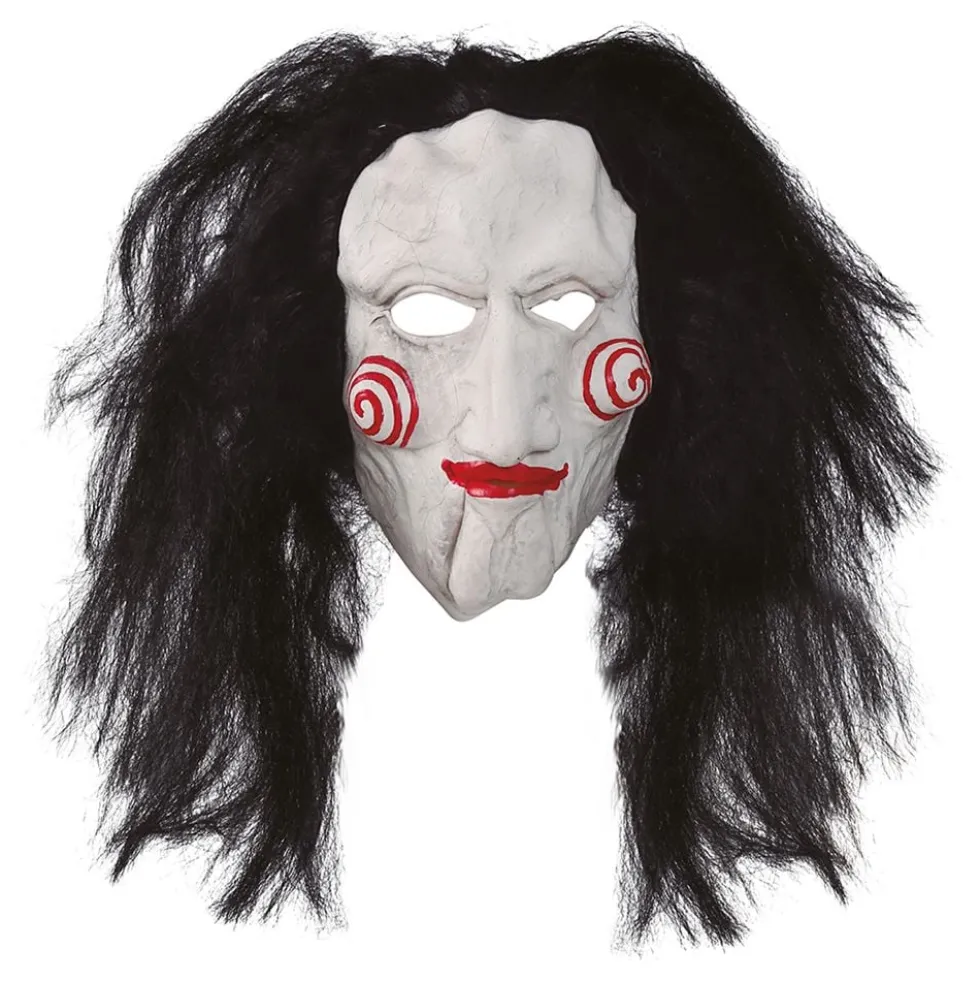 Puppet-lateksinaamari hiuksilla