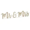 Puukirjaimet Mr & Mrs Kimalteleva
