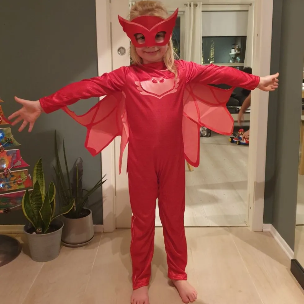 Pyjamasankarit Pöllö Lasten Naamiaisasu