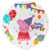 Pyöreä Greta Gris™ Peppa’s Party -folioilmapallo