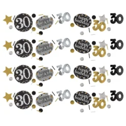 Pöytäkonfetti 30 Hopea/Kulta Kimalle