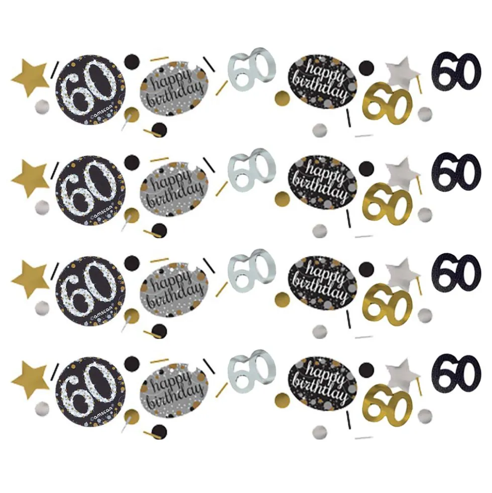 Pöytäkonfetti 60 Hopea/Kulta Kimalle