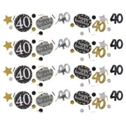 Pöytäkonfetti 40 Hopea/Kulta Kimalle