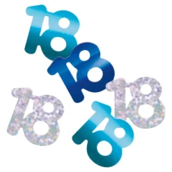 Pöytäkonfetti 18 Sininen/Hopea