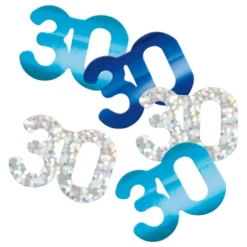 Pöytäkonfetti 30 Sininen/Hopea