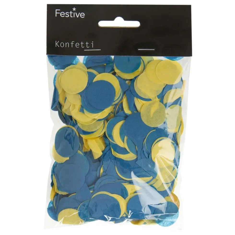 Pöytäkonfetti Sininen/Keltainen