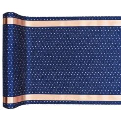 Pöytäliina Pilkullinen Laivastonsininen/Ruusukulta