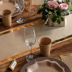 Pöytäliina Pilkullinen Ruskea