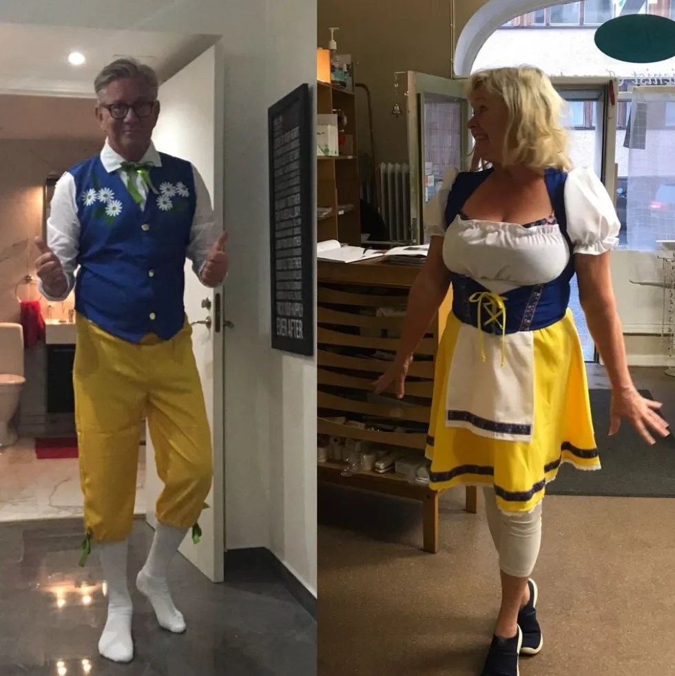Ruotsityttö Naamiaisasu