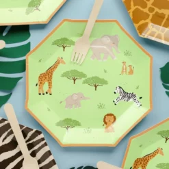 Safari Party -pahvilautaset