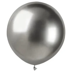 Shiny Silver -suuri pyöreä ilmapallo