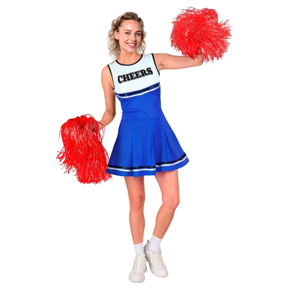 Sininen Cheerleadermekko Naamiaisasu