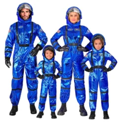 Sininen Metallic Astronautti Lasten Naamiaisasu